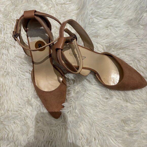 Nine West Ankle Strap Wedge | Blush Color | Sz 8 - Picture 1 of 4
